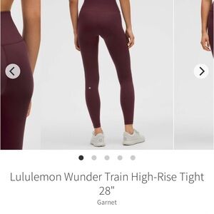 lululemon athletica Garnet Wunder Train High-Rise Leggings